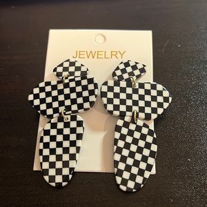 Cute black and white earrings